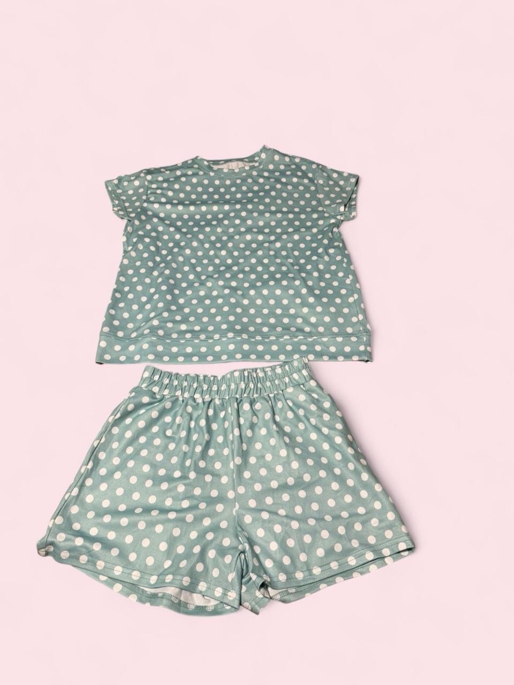 Polka Dot Blue & White Short lounge Set